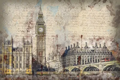 Иллюстрация Лондона акварели Символы Великобритании нарисованные рукой  Иллюстрация штока - иллюстрации насчитывающей достопримечательностью, знак:  94903241