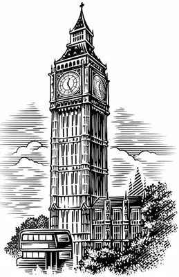 Лондон рисунок карандашом - 77 фото