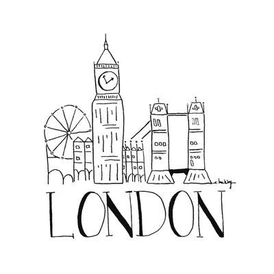 Купить фотообои Лондон набор иллюстрации: Тауэрский мост, Биг-Бен,  британский флаг. Рука нарисованные векторные иллюстрации. 496951840 в  интернет-магазине zakagioboi.ru