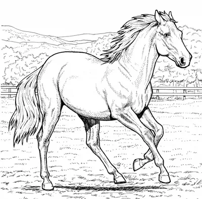 Рисунки для срисовки лошадки - 47 фото