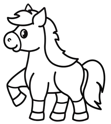 Рисунки лошади карандашом для детей поэтапно (61 фото) 🔥 Прикольные  картинки и юмор