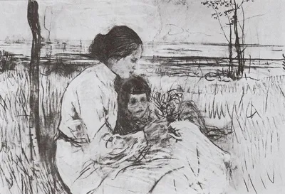 Мать С Ребенком Рисунок (50 Фото)