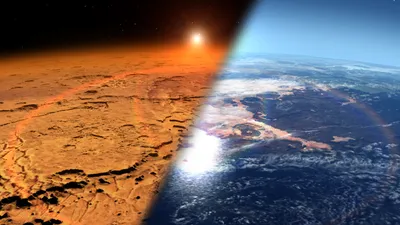 Астроном запечатлел момент появления Марса после затмения Луной