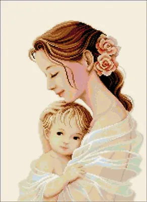 Картина по номерам \"Мать и дитя\"
