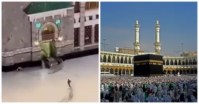 Верующие совершили праздничную молитву в Мекке и Медине