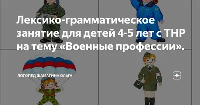 Демонстрационный материал \"Военные профессии\"