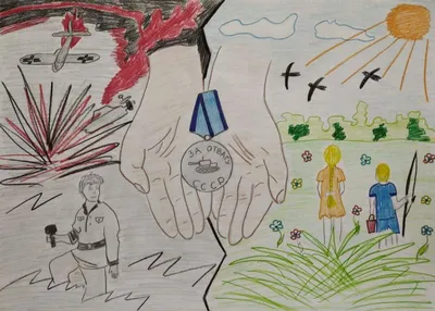 Лучшие детские рисунки на тему войны и победы «Яркими красками мая дети  рисуют победу». Размещено в разделе Детские рисунки | rosim.ru -  Официальный сайт