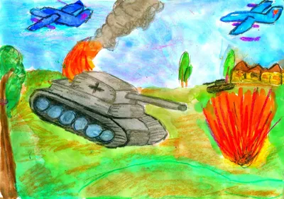 Рисунок на военную тему в школу - 88 фото