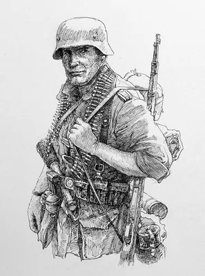 Нарисованный военный - 73 фото