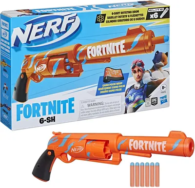 Бластер Нерф Фортнайт револьвер 6-SH Nerf Fortnite Blaster Hasbro F2678 –  фото, отзывы, характеристики в интернет-магазине ROZETKA от продавца:  ActionToyStore | Купить в Украине: Киеве, Харькове, Днепре, Одессе,  Запорожье, Львове