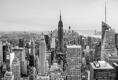 Нью-Йорк сверху в черно-белом Стоковое Фото - изображение насчитывающей  крыша, америка: 157234862