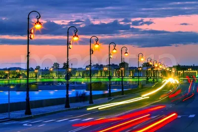 Городской пейзаж \"Огни ночного города\" 60x120 JR160907 купить в Москве
