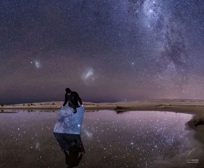 Фото ночного неба на длинной …» — создано в Шедевруме