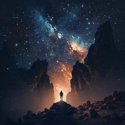 Млечный путь, и звезда ночного неба Panorama синие на темном фоне. Стоковое  Изображение - изображение насчитывающей свет, отверстие: 214516683