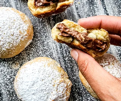 Nutella Stuffed Chocolate Cookies - Sweetest Menu