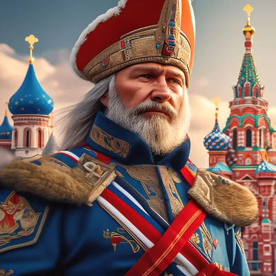 Патриот России на фоне России, …» — создано в Шедевруме