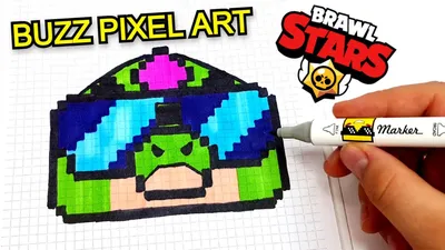 Пенни Бравл Старс Часть 1 Как рисовать по клеточкам рисунки Brawl Stars  Penny How to Draw Pixel Art - YouTube