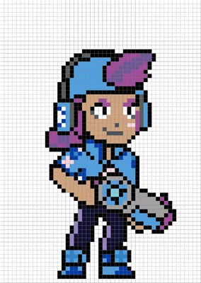 NEW BRAWLER for BRAWL STARS - PIXEL ART - YouTube