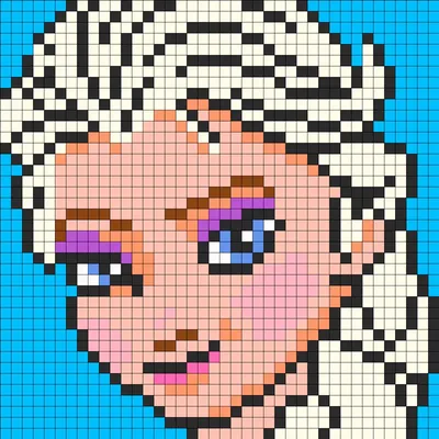 Картинки по клеточкам для девочек | Pixel crochet, Perler bead patterns,  Disney cross stitch