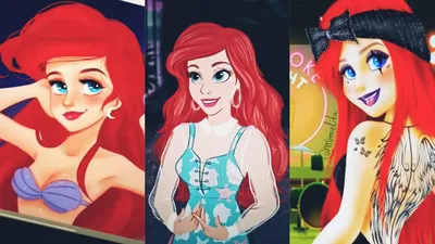 СОВРЕМЕННЫЕ принцессы Диснея . Disney Princess glow up procreate - YouTube