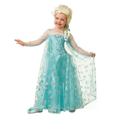 Платье в стиле принцессы Эльзы со шлейфом, голубое (ID#1446481937), цена:  840 ₴, купить на Prom.ua