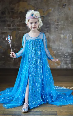 Платье для девочек, карнавальное, платье принцессы Эльзы купить по низким  ценам в интернет-магазине Uzum (744686)