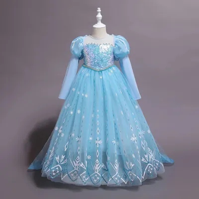 Красивое голубое платье принцессы Эльзы