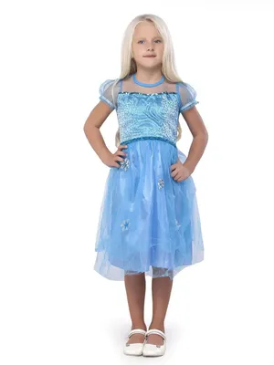 Платье принцессы Эльзы голубое для девочки NPL297-26, купить за 2650 рублей  в интернет-магазине Ekakids