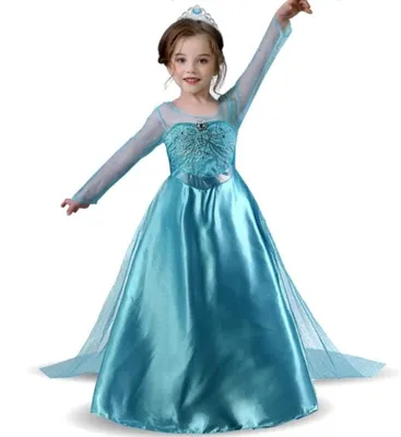 Купить Платье принцессы, новая детская рубашка принцессы Эльзы для девочек  | Joom