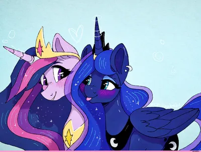 Princess Luna (принцесса Луна) :: Twilight Sparkle (Твайлайт Спаркл) :: mlp  shipping :: mlp art :: royal :: mane 6 :: my little pony (Мой маленький  пони) :: mlp язычок :: IncendiaryBoobs ::