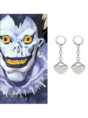 Серьги Рюка Бога смерти из аниме Тетрадь смерти Death Note GameMerch  149286962 купить за 405 ₽ в интернет-магазине Wildberries