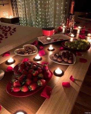 Открытка - красивое пожелание романтического вечера