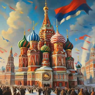 Россия - вперёд!!!!!» — создано в Шедевруме