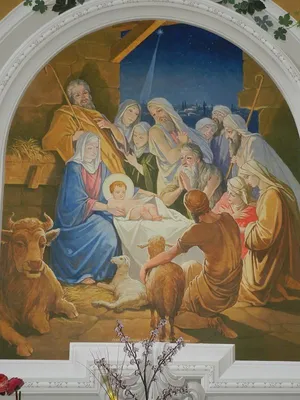 Раскраска Рождение Иисуса Христа распечатать или скачать
