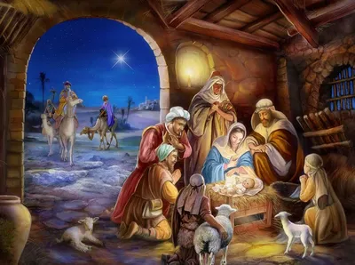 Рождение христа рисунок - 80 фото