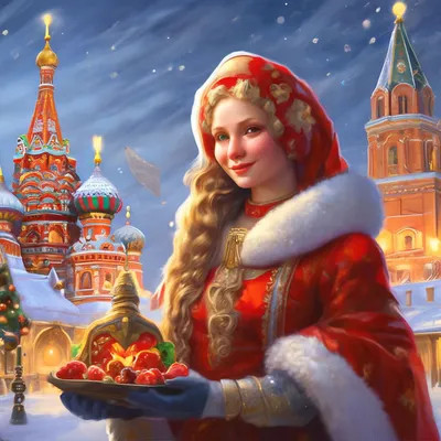 Рождество в России-матушке в …» — создано в Шедевруме