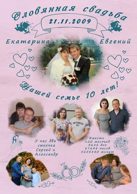 Картинка! От души на 10 лет! С 10-ой годовщиной свадьбы! Сердечная открытка  на свадьбу 10 лет! Позади 10 лет счастливой совместной жизни. Сегодня...