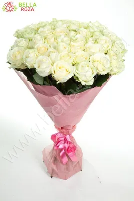Купить 31 белый тюльпан под ленту «Brenda» в Нижнем Новгороде