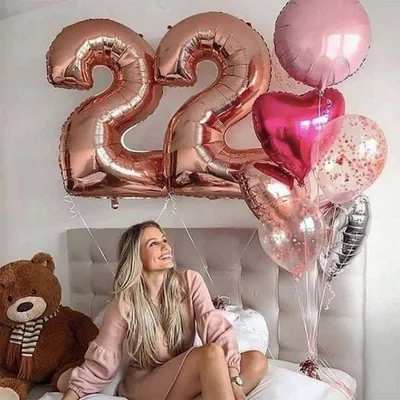 Воздушные шары на 22 года девушке купить в Москве за 5 050 руб.