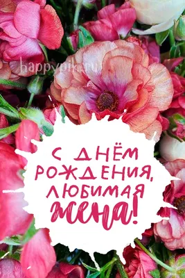 Открытки жене с Днем Рождения (100 штук)