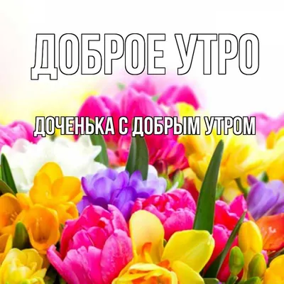 Картинка доброе утро доченька хорошего дня | Открытки, Картинки, Доброе утро