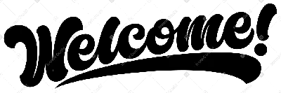 Надпись добро пожаловать! текст в стиле каллиграфии в PNG, SVG