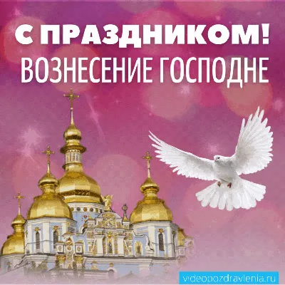 С Вознесение Господним я вас поздравлю! Счастья и большой любви в жизни вам  желаю! ~ Открытка (плейкаст)