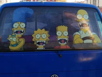 Виниловая наклейка \"Гомер и Барт Симпсоны\"