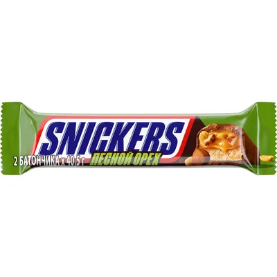 Шоколадный батончик «Snickers» с лесным орехом, 2х40.5 г купить в Минске:  недорого в интернет-магазине Едоставка