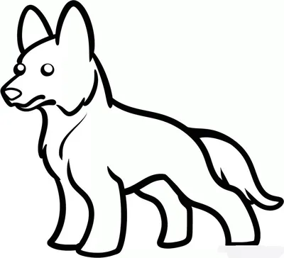 Рисунок собаки для детей поэтапно легкие (49 фото) » рисунки для срисовки  на Газ-квас.ком
