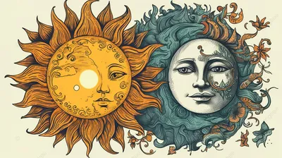 Картинки солнце и луна для детей - 25 фото