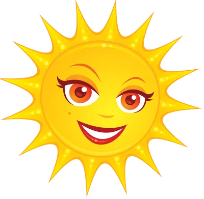 Раскраски Раскраска Солнышко улыбается Контур солнца, скачать распечатать  раскраски.