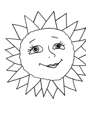 Рисунок солнышко с лицом - 78 фото