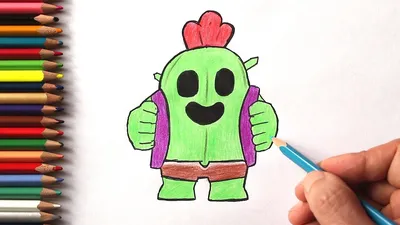 How to draw Spike from Brave Stars | Very easy - YouTube